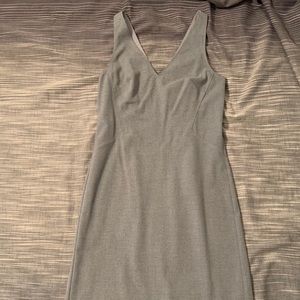 Tall light grey suit dress